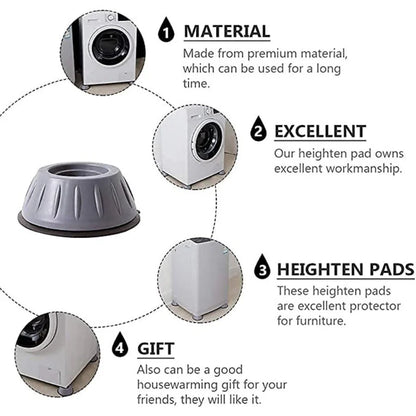 3 Sets Of 4 Pcs of Anti Vibration Pads with Suction Cup for Washer Dryer, Refrigerator, Sofa, Table....